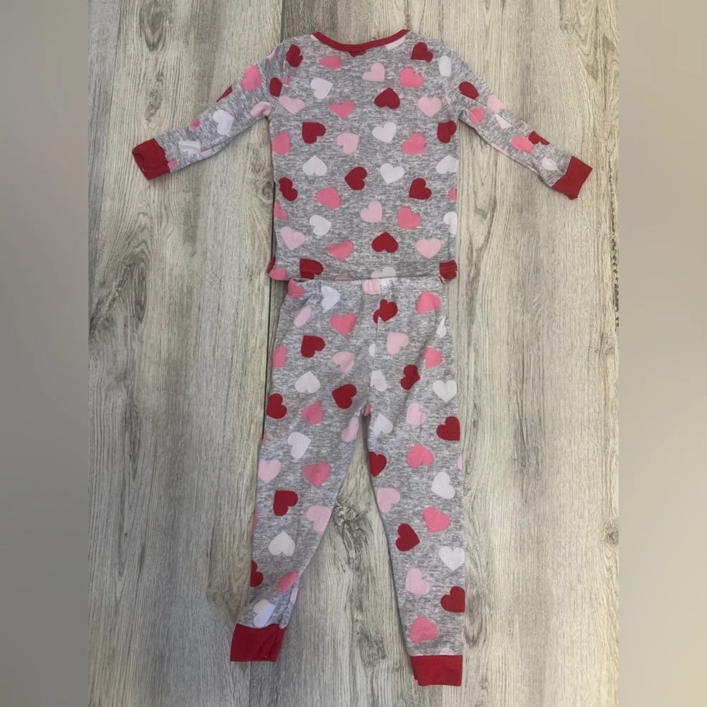 Essentials Kids Pajama Set - Red and Pink Hearts Valentines Day PJS